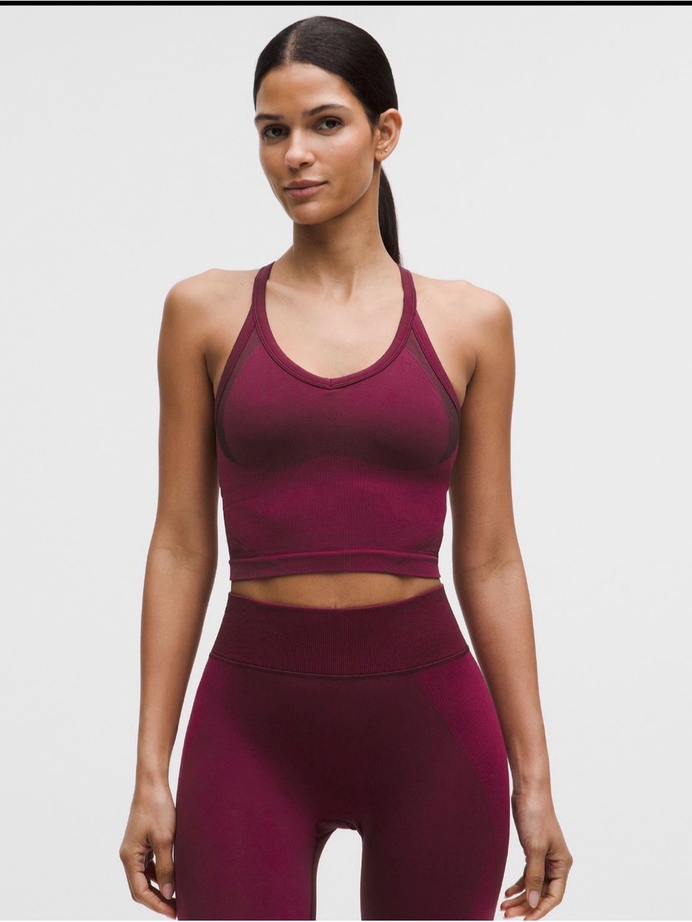 NWT Lululemon Get Low Crossback Training Tank in Rumble Berry Black Plum S